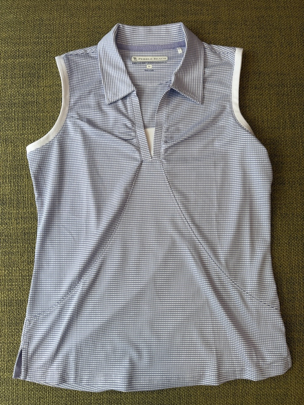*Pebble Beach Golf Set Lavender Green Blue Sleeveless Polo Floral Skort Medium - Picture 8 of 10